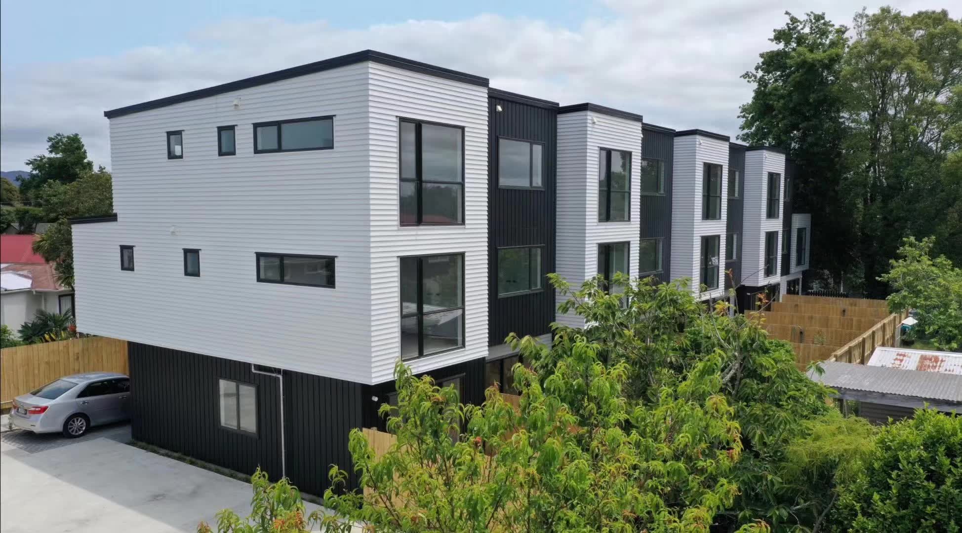 Modern Three-Storey 9-Unit Row House Community — Residential electrical project in Newmarket, Auckland